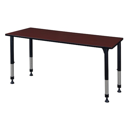 Kee Rectangle Tables > Height Adjustable > Rectangular Classroom Tables, 60 W, 30 L, 23-34 H, Mahogany MT6030MHAPBK